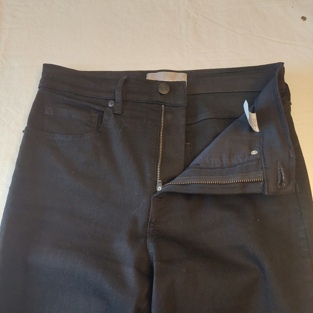 Everlane Black Rigid Premium Denim High Rise Ankle Crop Skinny Jeans Size 28 - Picture 8 of 13